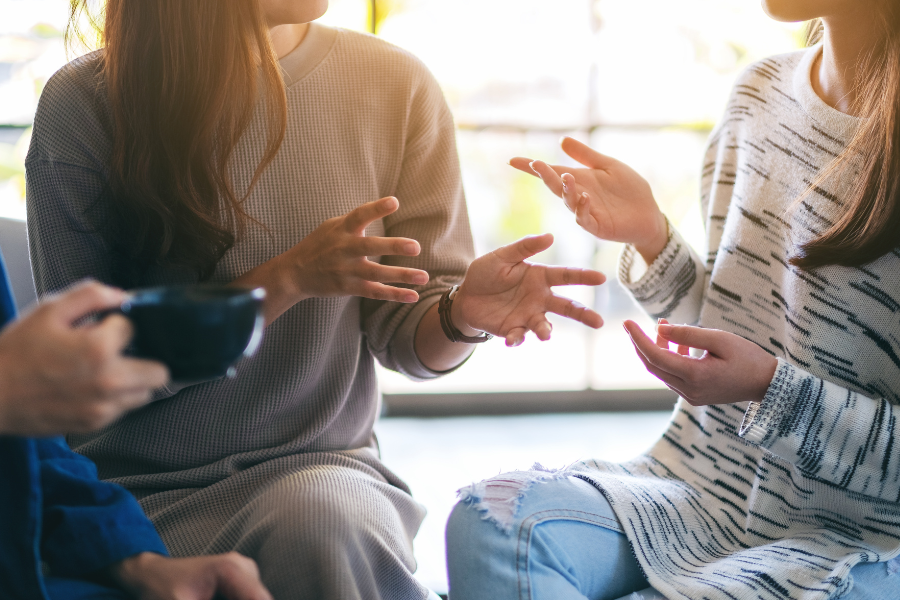 Women talking